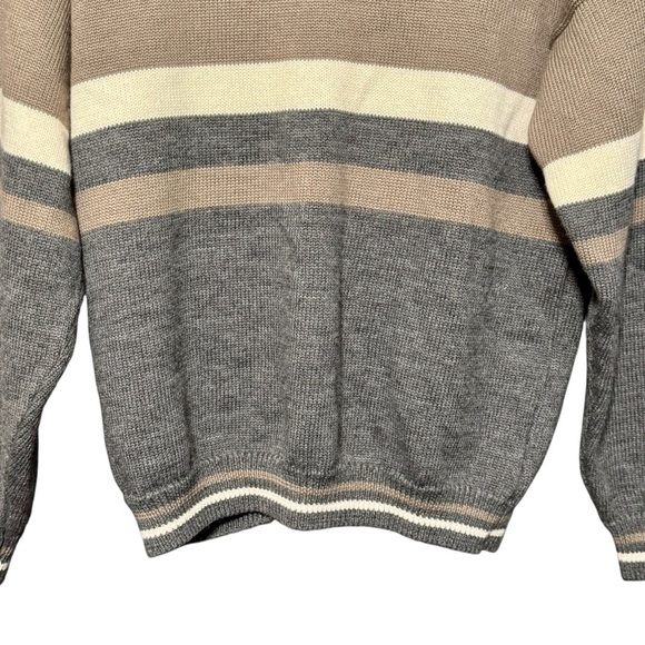 St Michael Made in UK Wool Floral Embroidery Chunky Knit Cardigan Sweater - Picture 9 of 11